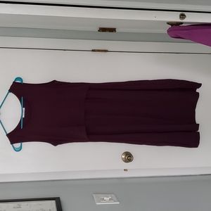 Maroon maternity/nursing midi dress